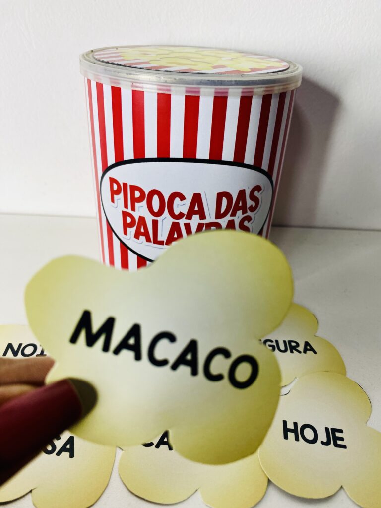 Pipoca das palavras – Abc da Scarlett – Materiais pedagógicos Digital