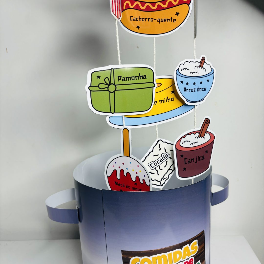 Panela 3D comidas típicas de festa junina